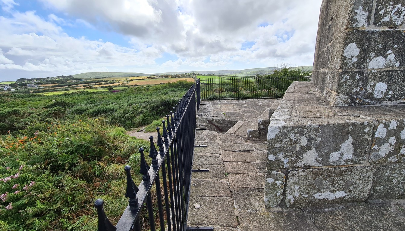 Knill's Monument with panoramic views across West Penwith, Cornwall