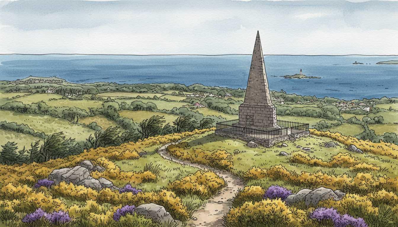 Path to Knill's Monument overlooking St Ives Bay