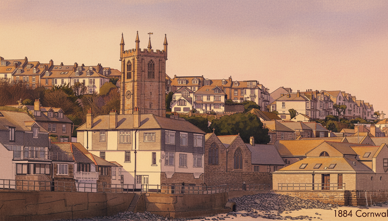 St Ives town centre, Cornwall